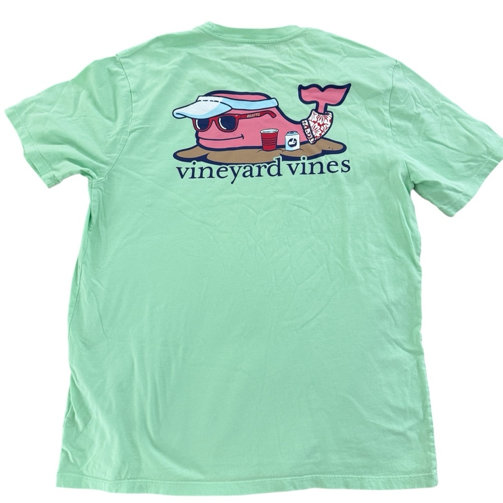Vineyard Vines Green Lifeguard Whale Tee